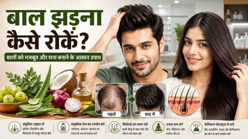 बाल झड़ना कैसे रोकें