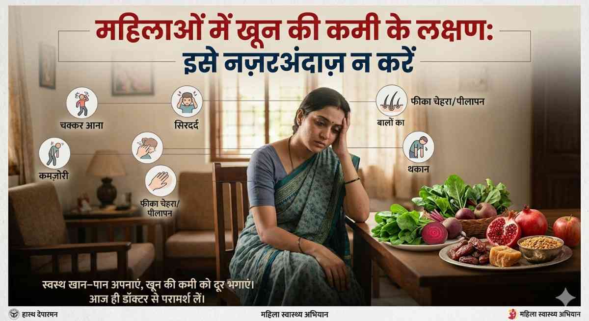 mahilaon mein khoon ki kami ke lakshan