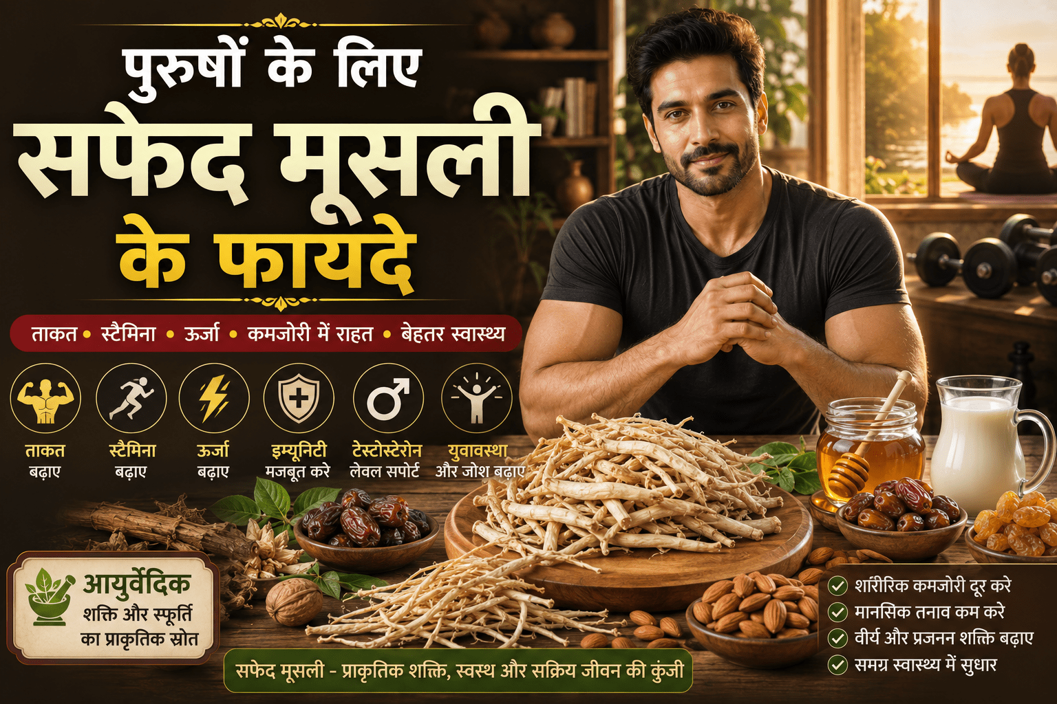 safed musli ke fayde purushon ke liye
