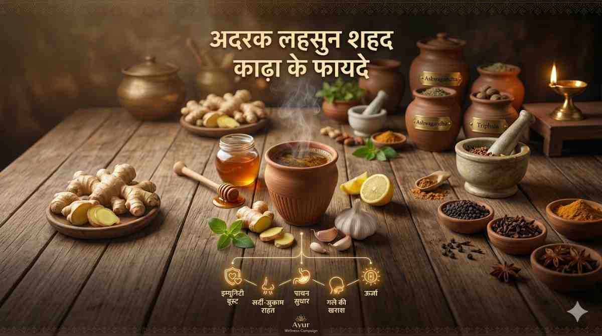 अदरक लहसुन शहद काढ़ा के फायदे