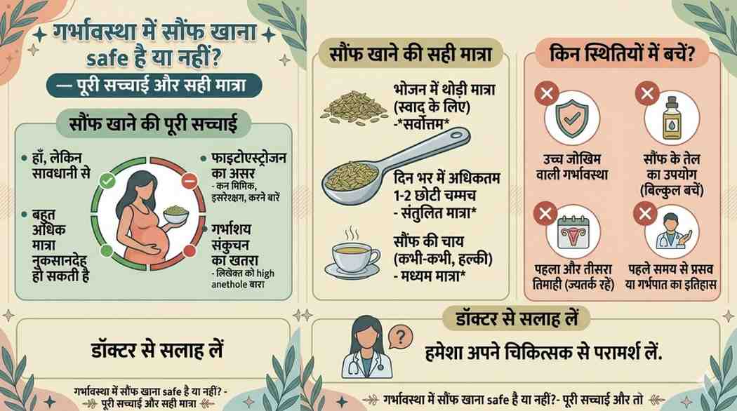 गर्भावस्था में सौंफ खाना safe है