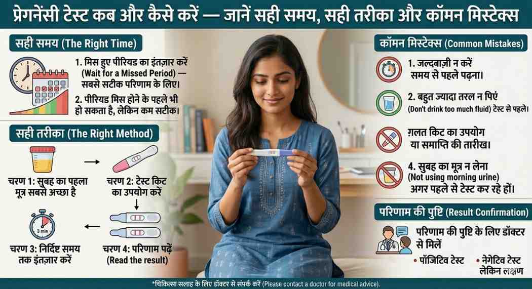 प्रेगनेंसी टेस्ट कब और कैसे करें