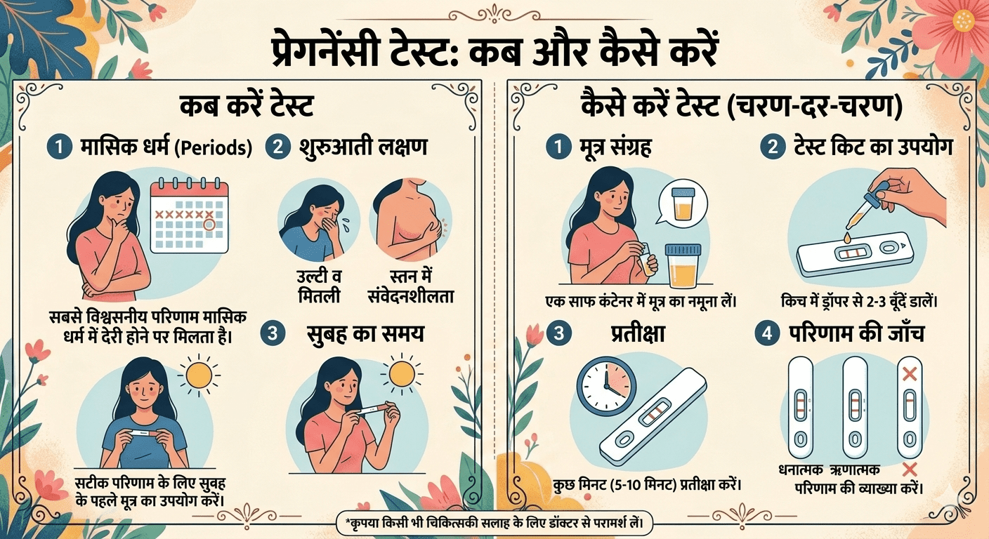प्रेगनेंसी टेस्ट कब और कैसे करें