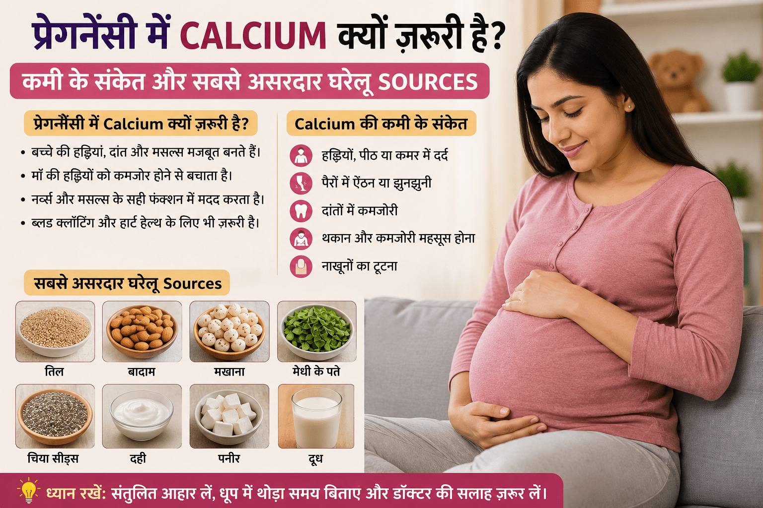 प्रेगनेंसी में calcium क्यों ज़रूरी है
