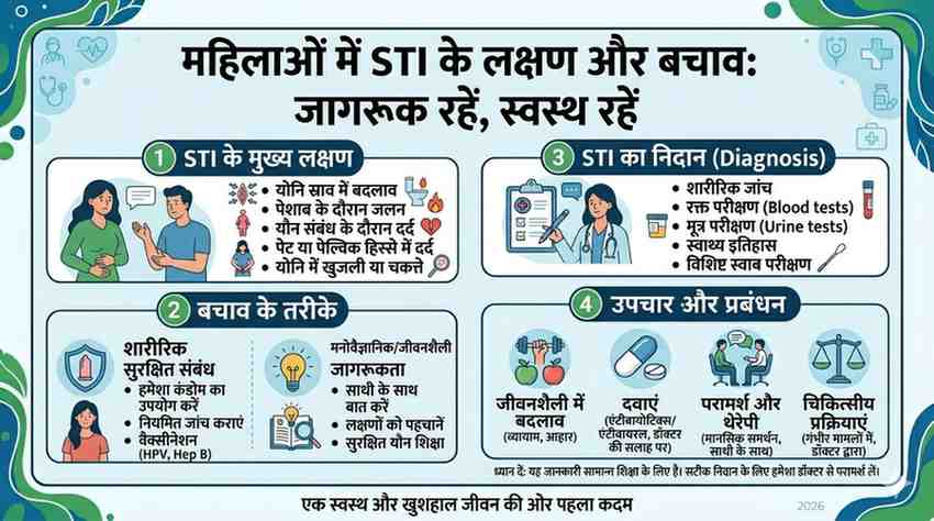 महिलाओं में STI के लक्षण और बचाव