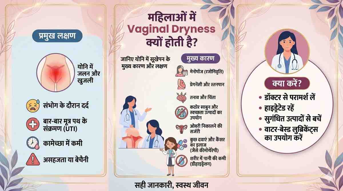 महिलाओं में vaginal dryness के कारण और उपाय